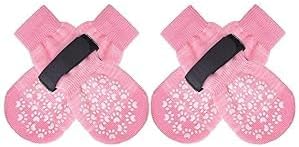 EXPAWLORER Anti Slip Dog Socks to Prevent Licking Paws, Dog Shoes for Hot Pavement, Dog Booties for Small Medium Large Senior Dogs, Traction Control Boots & Paw Protectors for Hardwood Floors-PurrikoPets