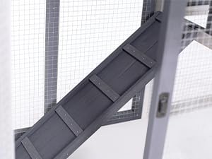 GEGURI Large Rabbit Hutch Indoor Outdoor Chicken Coop Wooden Bunny Cage with Waterproof Roof-PurrikoPets