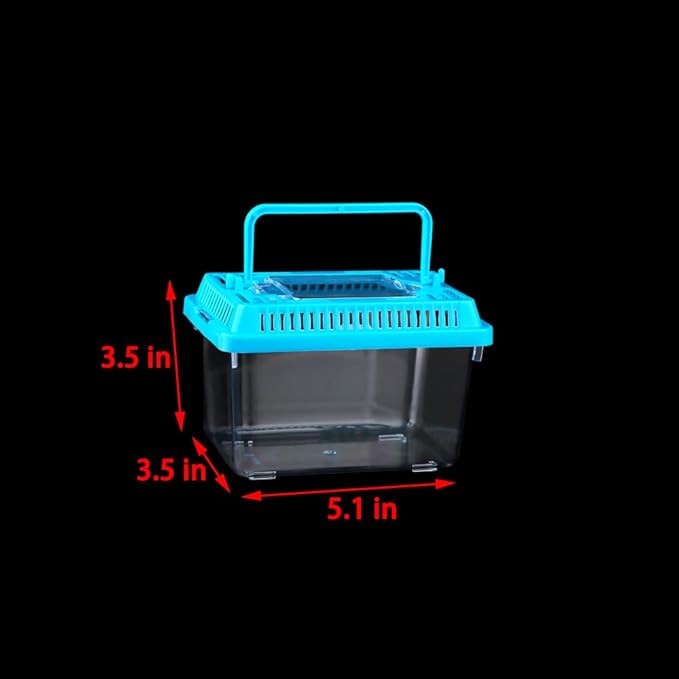 20 Pack Small Plastic Reptile Carrier Tarantula Enclosure Snake Breeding Box Hatching Container for Spider Fish Turtle Hermit Crab Bearded Dragon Lizard (5.1 x 3.5 x 3.5 Inch)-PurrikoPets