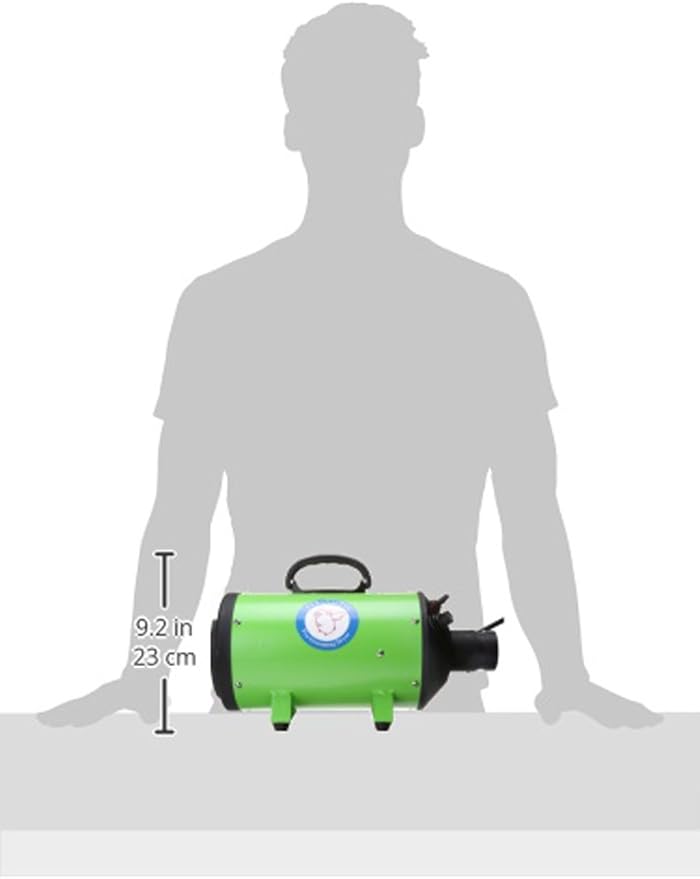 Flying Pig High Velocity Dog Pet Grooming Dryer w/Heater (Model: Flying One, Green)-PurrikoPets