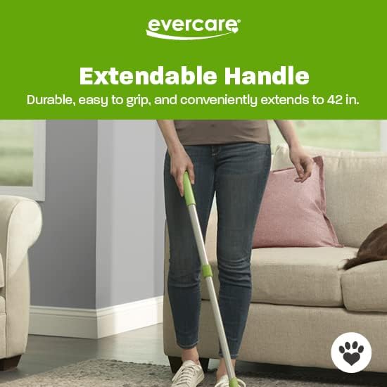 Evercare Pet Mega Lint Roller Value Pack with Two 50-Sheet Refills - Includes Refillable Lint Roller, Adhesive Sheets, Versatile Cleaning Uses, Home and On-The-Go Use, Extendable Handle-PurrikoPets