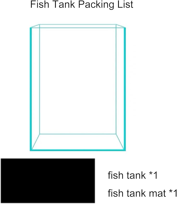 5 Gallon Glass Fish Tank, Easy to Maintain Small Aquarium for Betta/Snails/Shrimp and Aquatic Planting.-PurrikoPets