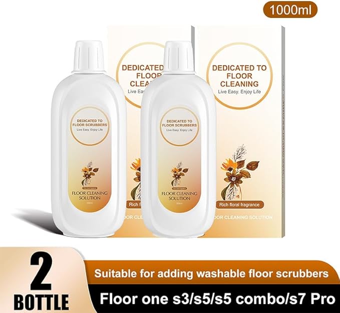 Floor Cleaning Solution Compatible With Tineco , Deep Cleans for Multiple Hard Floors, Suitable With All Robot Vacuums with Mopping and Cordless Wet/Dry Vacuum Mop Cleaner (Floral Fragrance 2 Bottle)-PurrikoPets