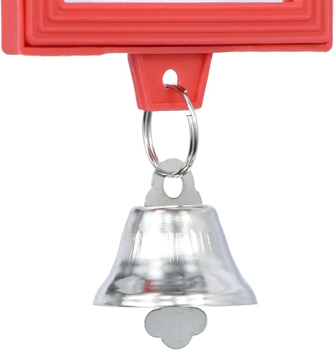 4 PCS Bird Mirror with Bell Parrot Hanging Interactive Playing Toy for Cockatiel Parakeets Canaries Budgie Cage Accessories-PurrikoPets