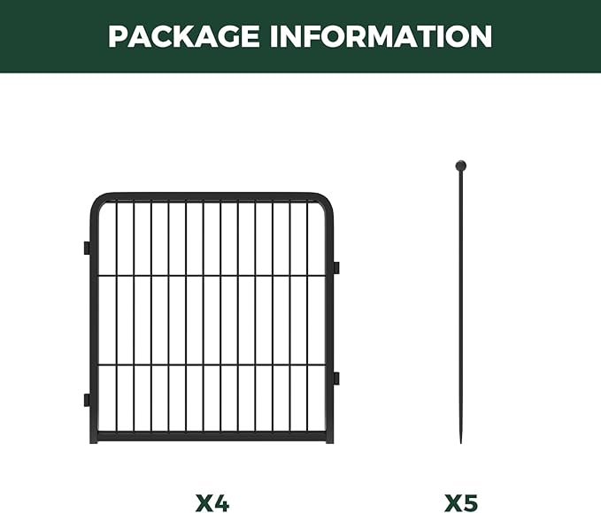 FXW Rollick Unleashed Dog Playpen for Indoor, Yard, RV Camping, 24 inch 4 Panels for Small and Puppy Dogs, Black│Patented-PurrikoPets