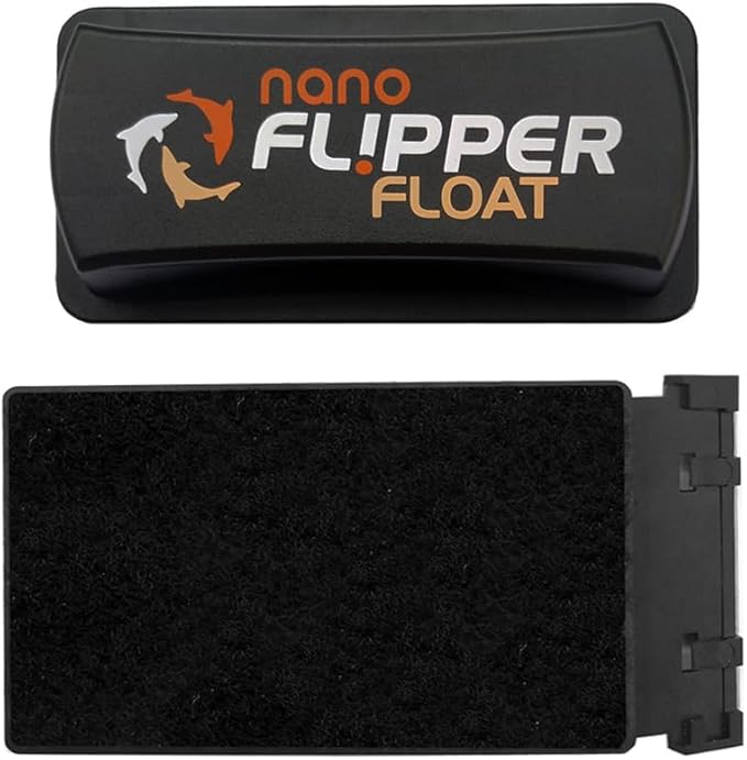 FL!PPER Flipper Cleaner Float - 2-in-1 Floating Magnetic Aquarium Glass Cleaner - Fish Tank Cleaner - Scrubber & Scraper Aquarium Cleaning Tools - Floating Fish Tank Cleaner, Nano-PurrikoPets