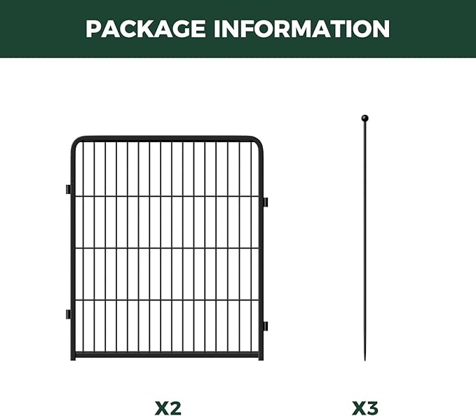 FXW Rollick Unleashed Dog Playpen for Indoor, Yard, RV Camping, 32 inch 2 Panels for Small and Medium Dogs, Black│Patented-PurrikoPets