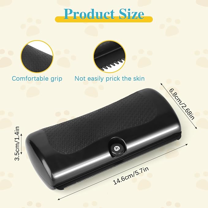 2025 Upgrade Deshedting Dog Brush & Cat Brush - Dog Undercoat Brushs with Comfort Grip, Pet Hair Removal Tool for Shedding - Fits Short Hair Pets (4 Inches)-PurrikoPets