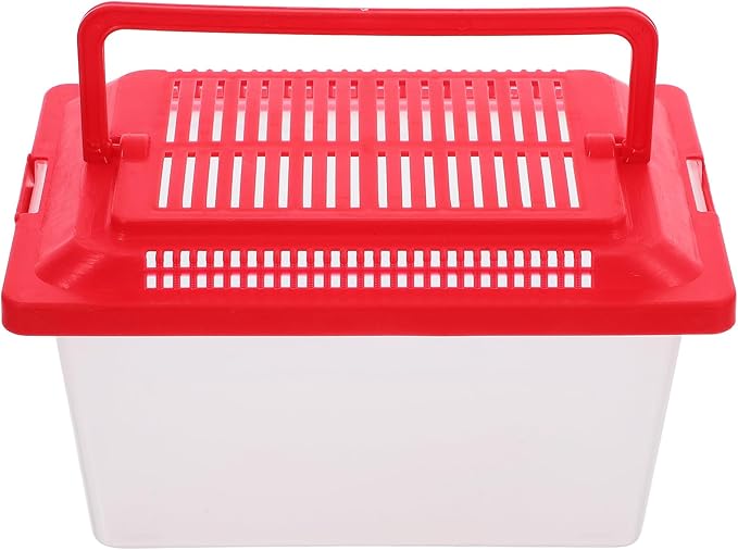 FRCOLOR 2pcs plastic turtle fish tank turtle aquarium acrylic reptile cage amphibians habitat clear reptile breed container gecko habitat glass container Turtle Tank household breeding box-PurrikoPets