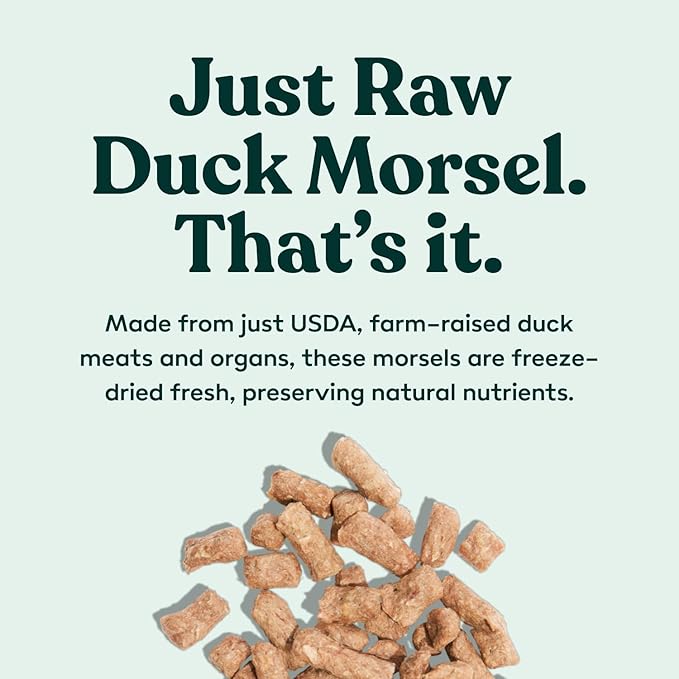 Little Hunter Freeze Dried Dog Treats - Duck Morsel - Raw Single Ingredient Duck Morsel Dog Treats for Snacks, Training, Dog Food Toppers - All Natural, Healthy Dog & Puppy Treats, 2 oz-PurrikoPets