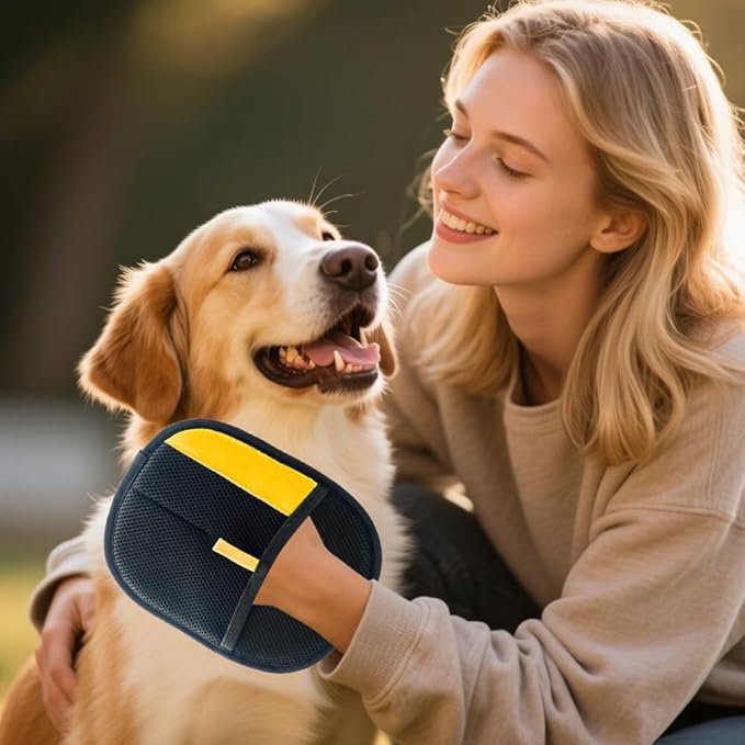 2025 Upgrade Pet Hair Remover Electrostatic Gloves, Reusable Pet Hair Removal Glove for Cats & Dogs, Premium Cat & Dog Hair Remover Mitt for Couch Furniture Carpet Car Seat (2)-PurrikoPets