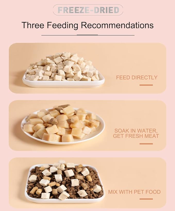 Freeze Dried Chicken Cat & Dog Treats –15OZ Chicken Meat - High Protein, Bite-Sized, Training Treats Snacks-PurrikoPets