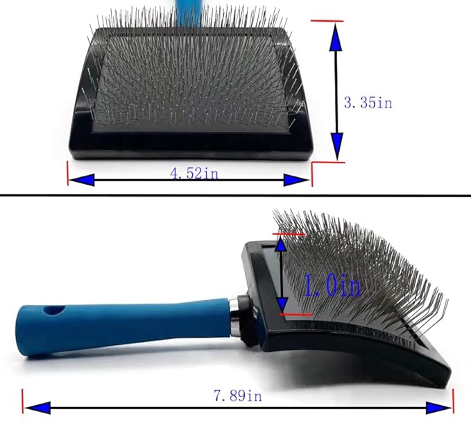 Dog Slicker Brush - Large Grooming Brushes for Dogs - Professional Groomer Supplies for Long Hair Pet - Slicker Brush For Goldendoodles-Easy To Use - Comfortable - Removes Long and Loose Hair-PurrikoPets