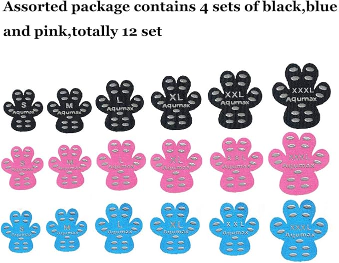 Dog Paw Protector Gripper Traction Pads,Dog Paw Covers,Foot Stickers in Summer Hot/Winter Cold Pavement,Dog Shoes Booties Socks Replacement,12 Sets (48 pcs) S Multicolor-PurrikoPets