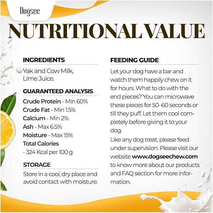 Dogsee Chew Dog Dental Chews | Long Lasting Dog Chews for Large Dogs | Yak Cheese Flavored Himalayan Dog Chew That Will Lower The Chances of Plaque and Tartar Growth | 1 Bar-PurrikoPets