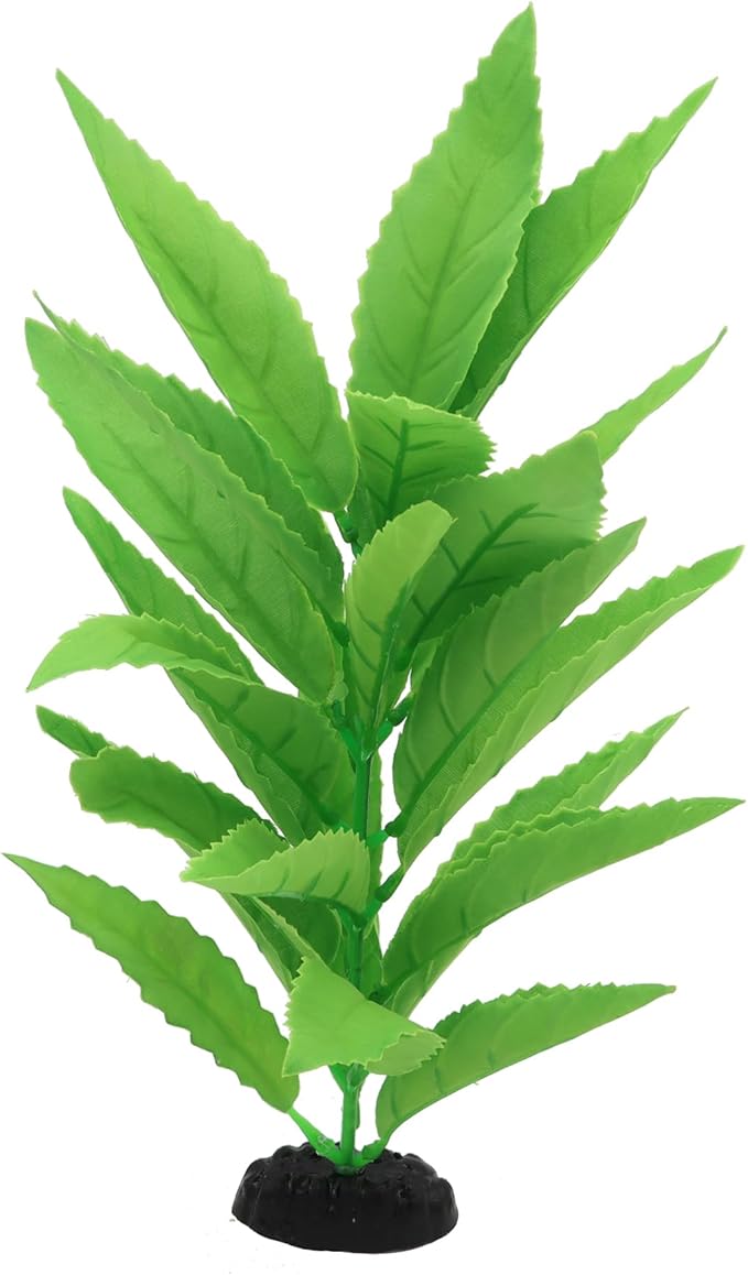 2-Pack 12 Inch Aquarium Silk Aquarium Plants, Artificial Plastic Plant for Small Tank, Goldfish, Fish Hides (Green A, 12 Inch)-PurrikoPets