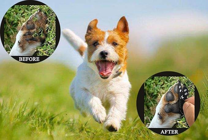 Dog Paw Protector Anti-Slip Grips to Keeps Dogs from Slipping On Hardwood Floors,Disposable Self Adhesive Resistant Dog Shoes Booties Socks Replacemen S 24 Pieces-PurrikoPets