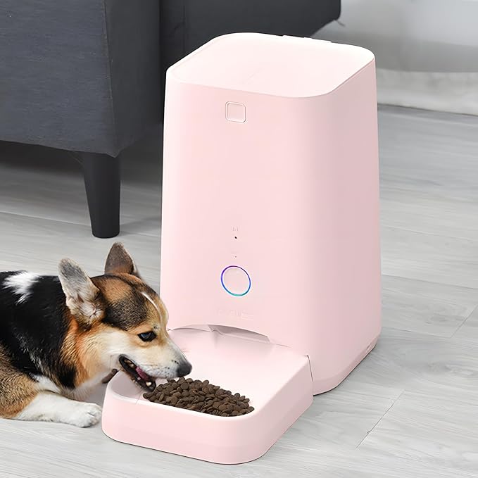 DOGNESS 6L Smart Feeder, Wi-Fi Enabled Pet Feeder for Cat and Dog, Smartphone App for iOS and Android, Portion Control, Fresh Lock System Auto Food Dispenser Pink-PurrikoPets