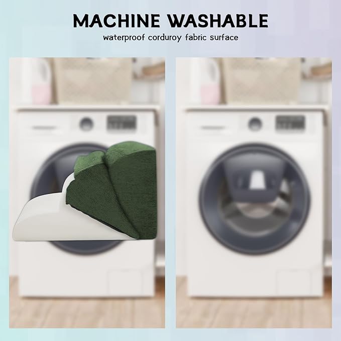 Dog Steps for Small Dogs, 4-Step Pet Ramp Stairs for High Beds and Sofa, Non-Slip Pet Stairs for Small Dogs and Cats, Removable and Easy to Clean Cover, Green-PurrikoPets