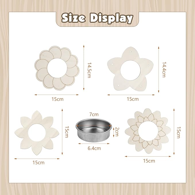 Fennoral 4 Pack Bird Feeder Kits for Kids Make Your Own Bird Feeders Wooden Arts and Crafts for Kids Ornaments DIY to Paint Bird Feeders Craft for Spring Winter Garden Outdoor Activities Project-PurrikoPets