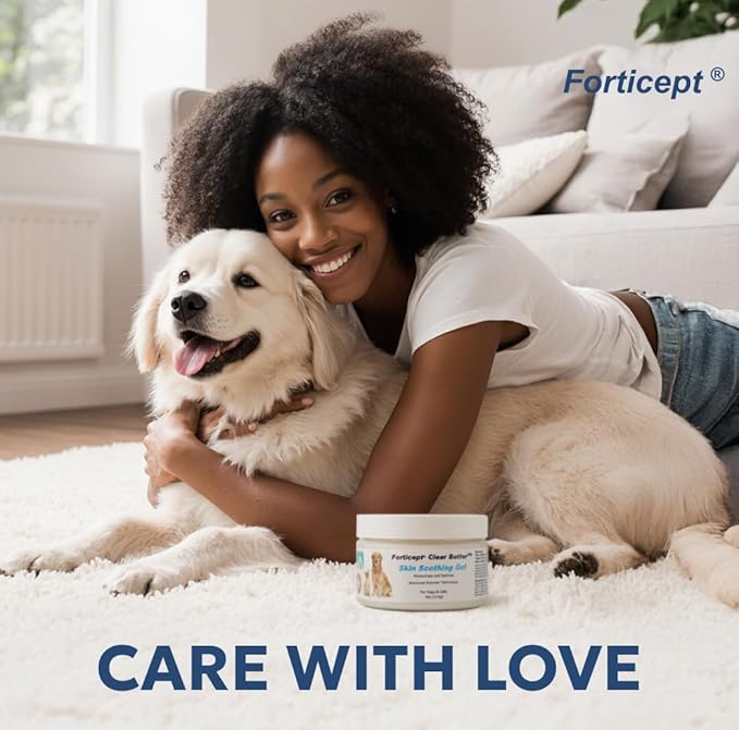 Forticept Clear Butter Dog Hot Spot Treatment Hydro Gel, Heals Dog Wound, Helps with Skin Yeast Infections, Ringworm, Insects Bites, Cuts, Rashes, Skin Allergy, 4 Ounces-PurrikoPets