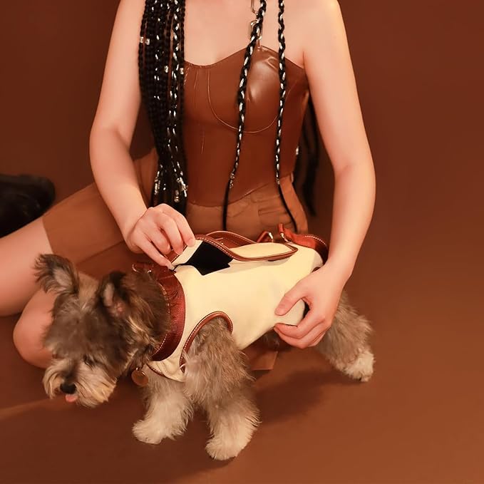 Dog Lift Harness Dog Carrier VES Harness Adjustable Leash with Small Puppy Treat Bag,Fits Most Cars,M-PurrikoPets