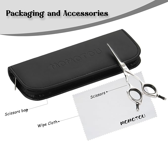 Dog Grooming Scissors 5 inch Small Straight Scissors Super Light Professional 440C Stainless Steel Pet Shears for Trimming Face and Paws Nose Ear Easy Use.-PurrikoPets