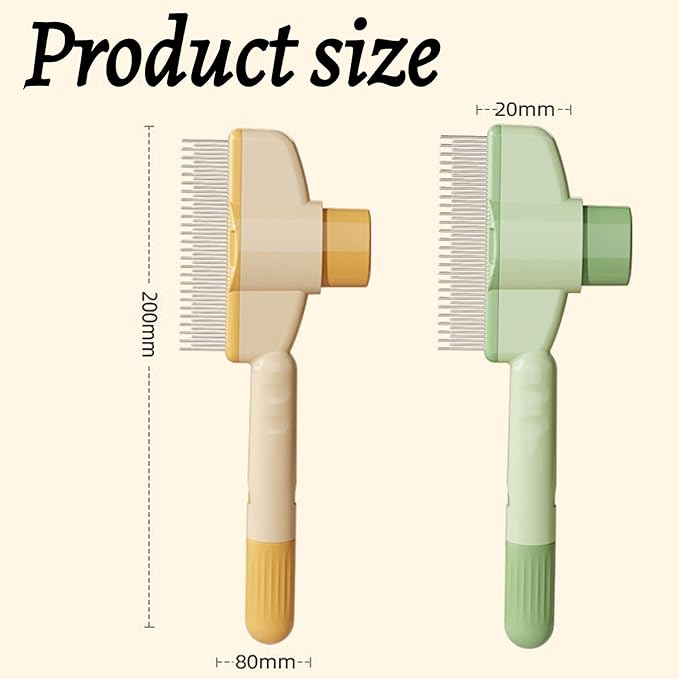 2 Pcs Brush for Cats, brush Cat Comb, Avatore brushs-Removes Fur & Relieves Pain, Upgrade Dog and Cat Hair Removal with Release Button, Multi-function Grooming Brushs for Short&Long Cats-PurrikoPets
