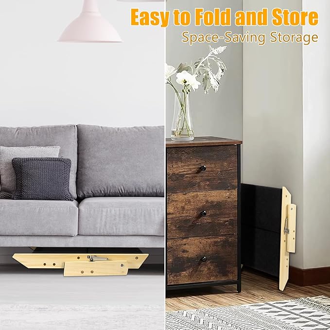 Foldable Dog Stairs/Ramp with 2 Steps - Durable Wooden Pet Stairs for Small, Medium, Large Dogs - Black (No Assembly Required)-PurrikoPets