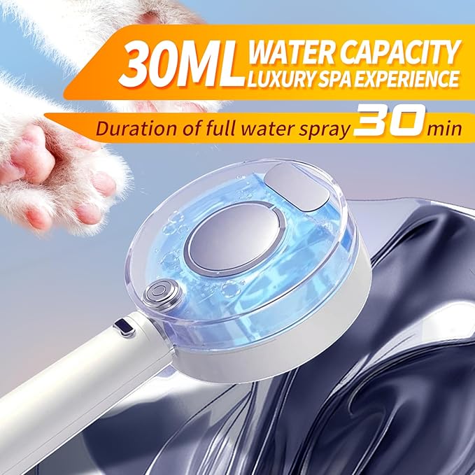 3 in 1 Cat Steam Brush, Self-Cleaning Anti-Static Pet Spray Hair Removal Comb for Cats with Release Button and Tank, Rechargeable Steam Brush for Shedding, Massage and Cleaning-PurrikoPets