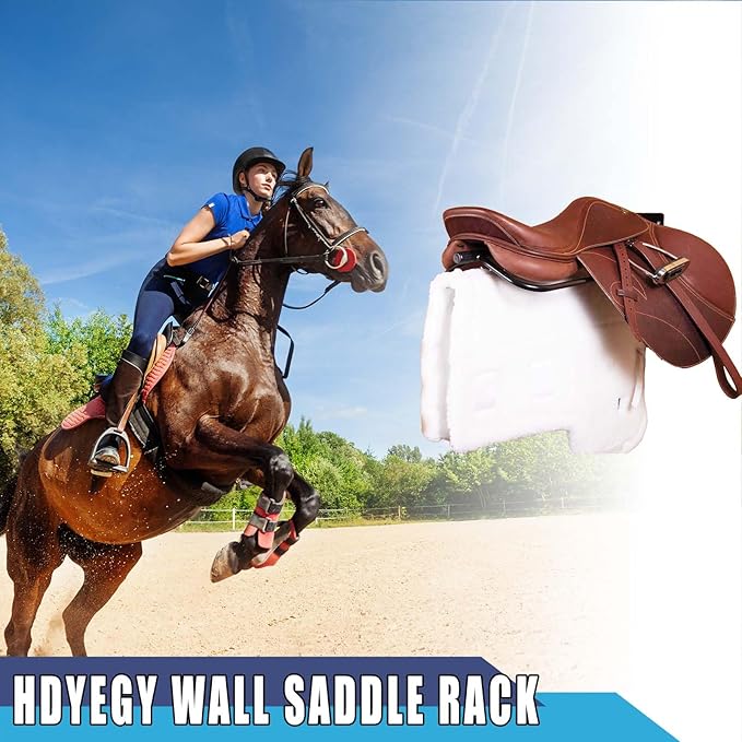 4 Pack Saddle Rack with Pad Bar,Heavy Duty Wall Mounted Saddle Stand Saddle Pad Rack for English Western Saddles Horses Blanket,Black-PurrikoPets