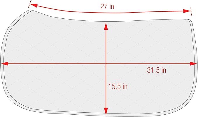 ECP Equine Comfort Products All Purpose Diamond Quilted Western Saddle Pad for Injury Prevention, Breathable, Hypoallergenic, Shock-Absorbing Cushion for Horse Comfort-PurrikoPets