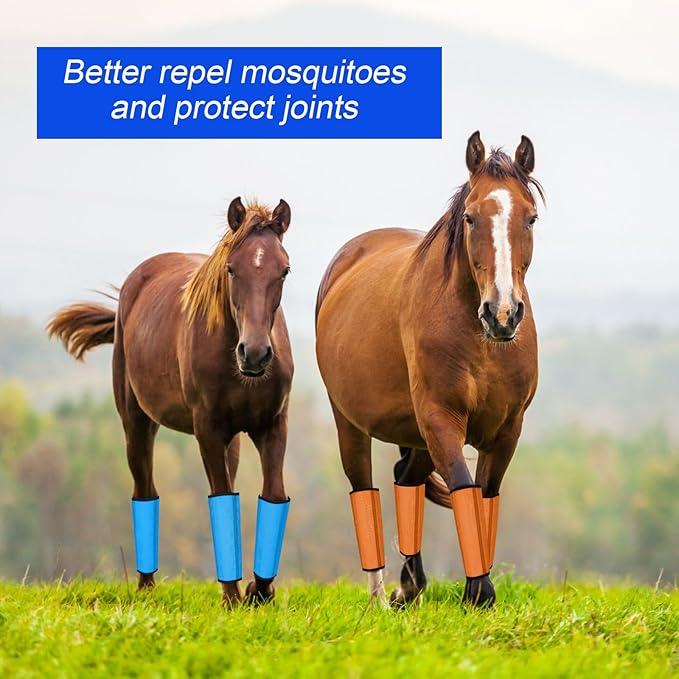 8 Pcs Mesh Fly Boots for Horse Breathable Mesh Horse Boots Protective Horse Leg Wraps Horse Leggings for Preventing Flies and Mosquitoes Bites (Light Pink, Dark Pink)-PurrikoPets
