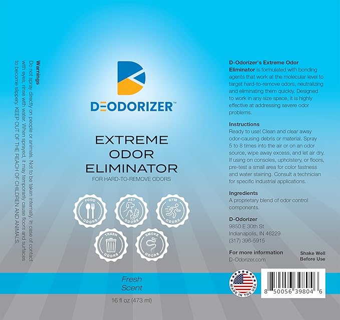 Extreme Odor Eliminator - Highly Effective for Severe Odor Problems - Food, Smoke, Pets, and Garbage - 16oz Spray-PurrikoPets