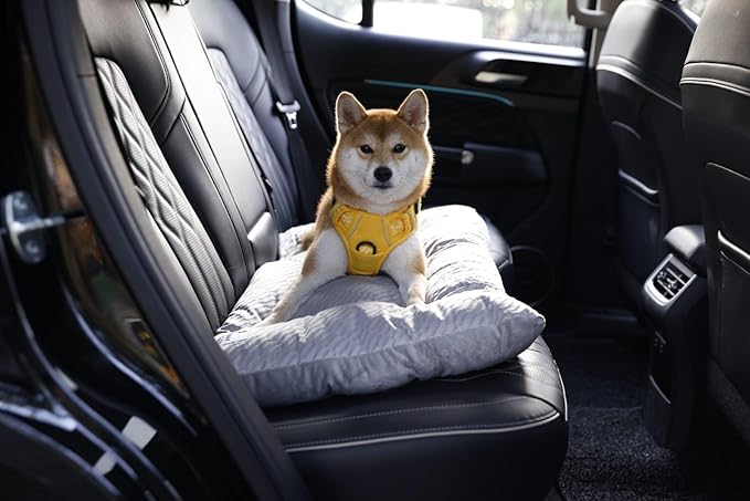 FUNNY FUZZY 2 in 1 Dog Bed Crate Pad Mat, Washable Reversible Floor Sleeping Mats,Fluffy Kennel Pad for Medium Sized Dog,Indoor Cats,Sleeping Mattress, 29.9" × 18.9", Light Grey-PurrikoPets