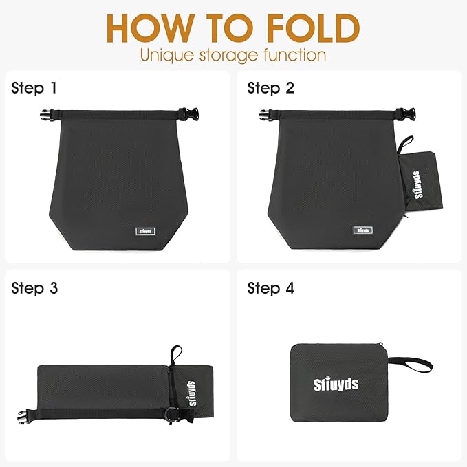 Dog Food Travel Bag,40-Cup Pet Food Storage Containers with 2PCS Collapsible Dog Travel Bowls,Waterproof Kibble Storage Container(Black, Large)-PurrikoPets