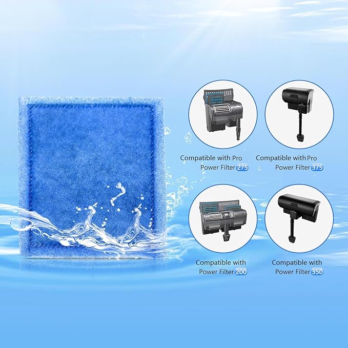 9 Pack Aquarium Rite-Size C Filter Cartridges Compatible with PRO Power Filters 275/375,Power Filters 200/350-PurrikoPets