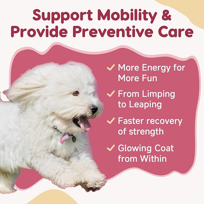 Glucosamine for Dogs - Joint Supplement for Dogs with Chondroitin, MSM, Omega 3, Hemp, Turmeric for Dog Joint Pain Relief, Dog Joint Supplement with Calcium Support Cartilage & Bone Health, 180 Chews-PurrikoPets