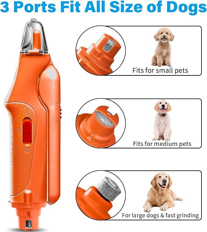 2 in 1 Dog Nail Clippers & Cat Nail Clippers Trimmers for Large Medium Small Dogs Cats Claw Trimmer Quick Sensor and Safety Guard USB Rechargeable Dogs Nail Trimmer with Catcher & 2 LED Lights-PurrikoPets