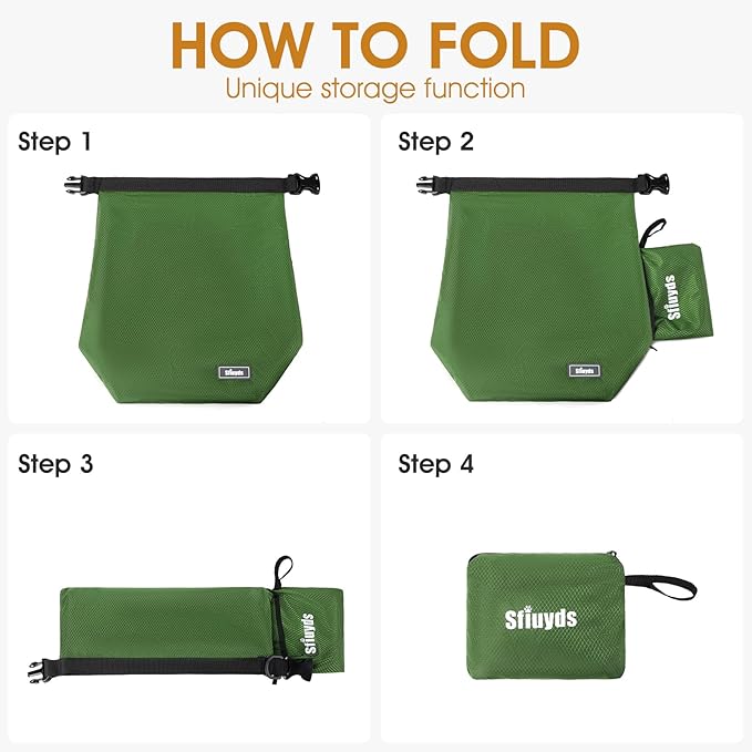 Dog Food Travel Bag,Pet Food Container 20 lb w/2PCS Collapsible Dog Travel Bowls and Zipper Side Pocket(Green, Large)-PurrikoPets