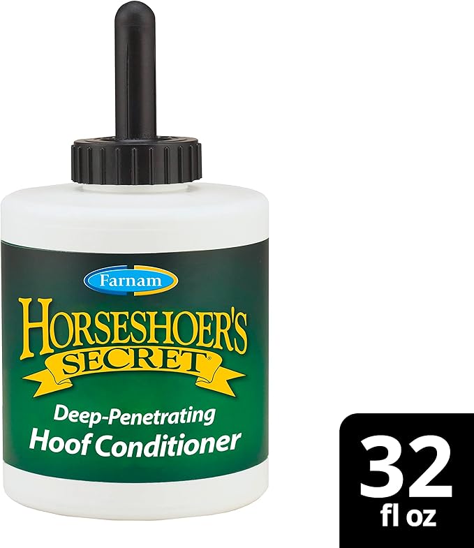 Farnam Horseshoer's Secret Deep-Penetrating Hoof Oil for Horses, Conditions Dry Hooves and Prevents Cracks, Splits and Contracted Heels, Contains Avocado Oil, 32 Oz.-PurrikoPets