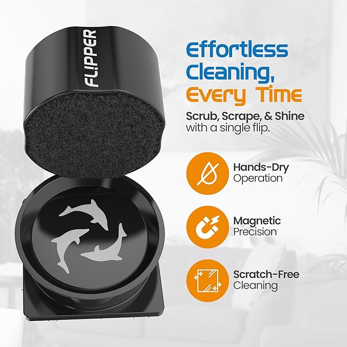 FL!PPER Pico Aquarium Glass Cleaner - Magnetic Fish Tank Cleaner, Scrubber & Scraper, Algae Remover, Aquarium Cleaning Tools-PurrikoPets