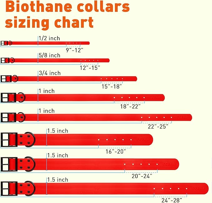 Dogline Biothane Waterproof Dog Collar Strong Coated Nylon Webbing with Black Hardware Odor- Proof for Easy Care Easy to Clean High Performance Fits Small Medium or Large Dogs, Cherry Red-PurrikoPets