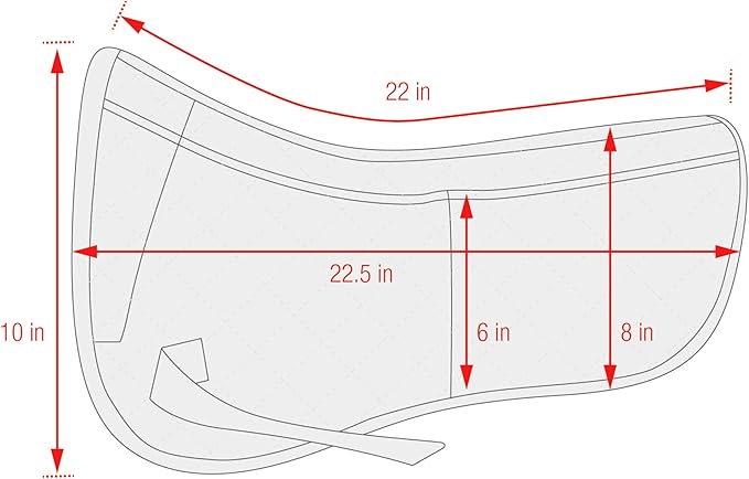 ECP Equine Comfort Products Adjustable Shock Absorbing Memory Foam Half Saddle Pad, Injury Prevention & Pressure Relief, Customizable Fit, Breathable for All Riding Styles-PurrikoPets
