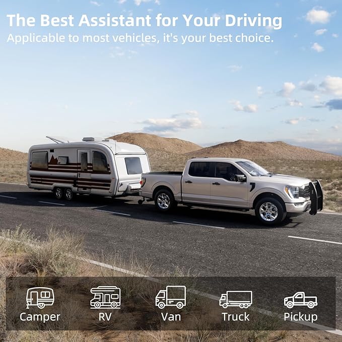 Fookoo HD Magnetic Wireless Backup Camera, 1080P 7" Dual Split Monitor & Rechargeable Rear View Cameras, Lower Consumption 1-Min Installation No Drilling Recording for RV Trailer Truck Camper DCX702-PurrikoPets