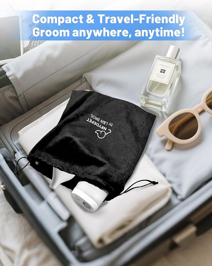 2-in-1 Hands-Free Dog Hair Dryer with Table Clamp – Low Noise Pet Grooming Dryer for Dogs & Cats, Adjustable Heat & Speed, Wearable or Desktop Use(Gray)-PurrikoPets