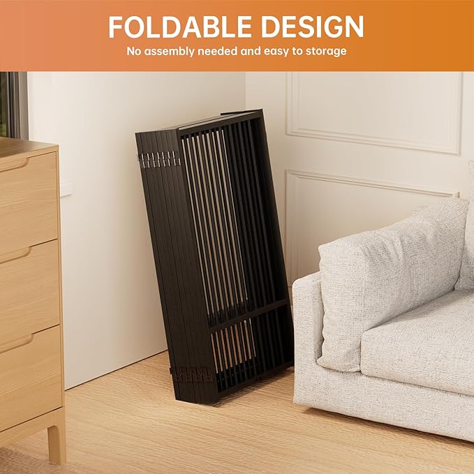 Full Metal Freestanding Dog Gate with Door, 36''Height Foldable Pet Dog Fence for Indoor & Outdoor, 8 Panels Extra Wide Free Standing TallDog Gates for Doorways,House,Stairs,Porch,Deck,Yard-PurrikoPets