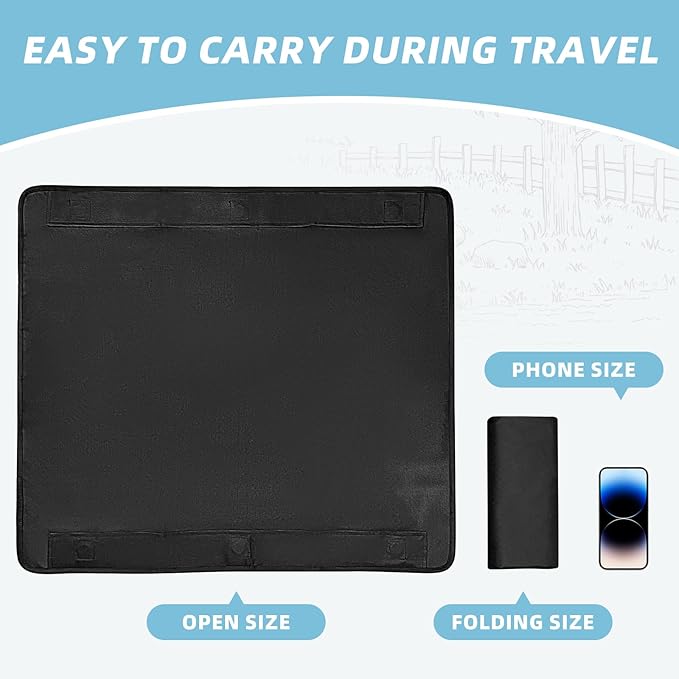 Dog Pee Pad Holder, Oxford Cloth Material, Fit 24"x24" Pad,Puppy Pad Holder, 6 Powerfu Magnetic Clips, Indoor Dog Potty, Black-PurrikoPets