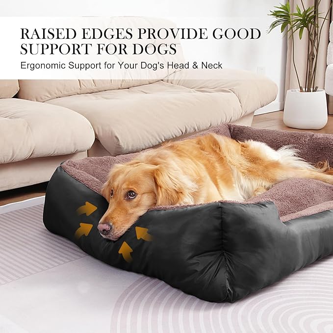 Dog Bed for Large Dogs, Large Dog Bed, Warming Soft Pet Bed, Durable Pet Bed with Anti-Slip Bottom-PurrikoPets