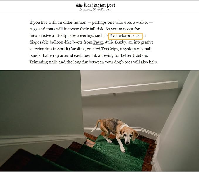 EXPAWLORER Anti Slip Dog Socks to Prevent Licking Paws, Dog Shoes for Hot Pavement, Dog Booties for Small Medium Large Senior Dogs, Traction Control Boots & Paw Protectors for Hardwood Floors-PurrikoPets